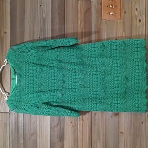 EUC Jessica Howard Green lace dress ladies 8